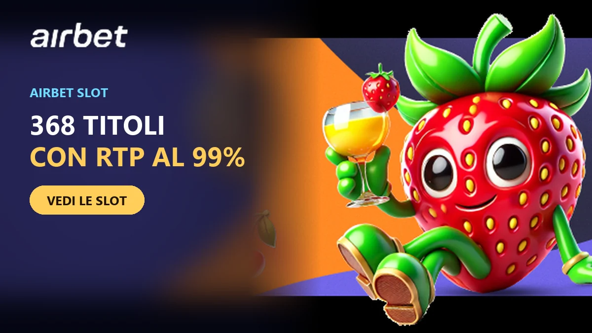 mascotte fragola con monete e campane per le slot di airbet